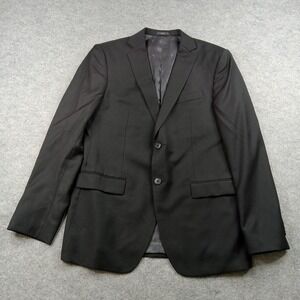 John‎ Varvatos USA Blazer Mens 40R Black Wool Blend Two Button Suit Jacket